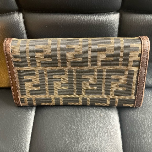 Authentic Fendi Zucca Canvas and Leather bifold 
Long Wallet - Picture 2 of 10
